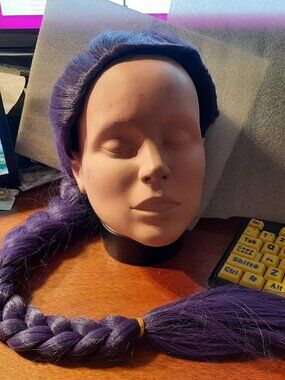 NEW TAG ! Long Braided Wig 37 Inch Dark Purple